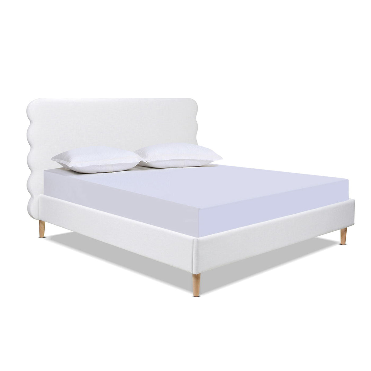 Stockholm - Modern Wavy Headboard Platform Bed by Couch.com