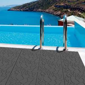 Stone Texture Patio Deck Tiles, Diy Module Interlocking Decking Floor Tiles by Couch.com