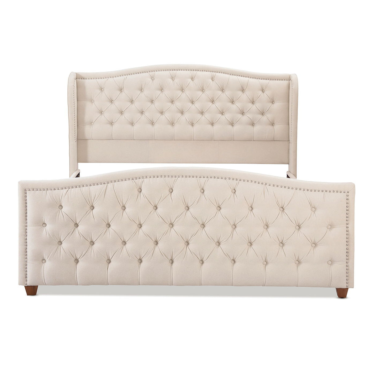 Marcella - Upholstered Shelter Headboard Bed Set by Couch.com
