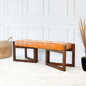 Riley - Bench - Brown / Rustic / Tan by Couch.com