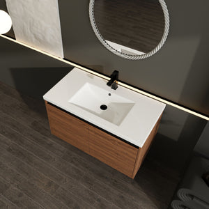 Bathroom Vanity Set With Resin Countertop Sink And 2 Doors, Engineered Wood by Couch.com