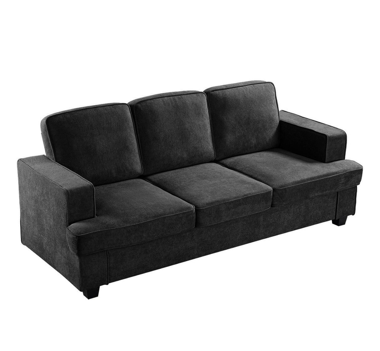 Modern Sofa, Comfortable 3 Seater Couch With Deep Seating, Loose Back Cushions, Wide Arms by Couch.com