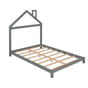 Platform Bed With House Shaped Headboard by Couch.com