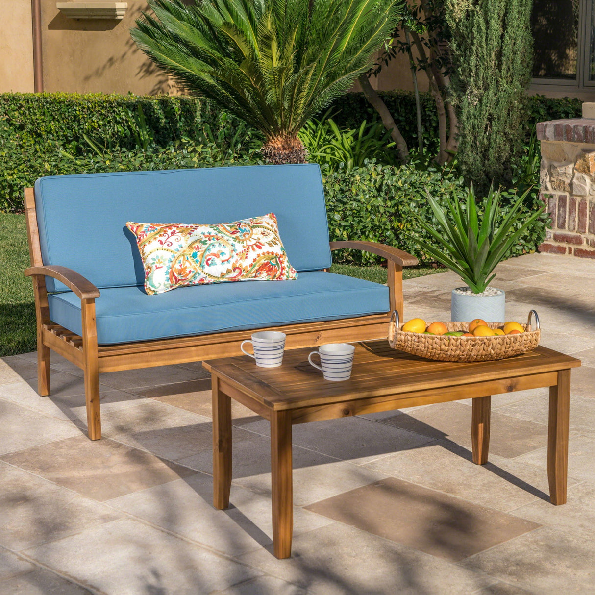 Outdoor Chat Set With Coffee Table And Loveseat by Couch.com