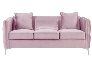 Bayberry - Velvet Sofa With 3 Pillows by Couch.com