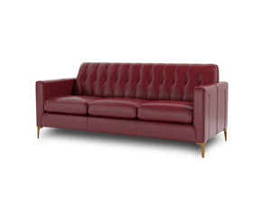 Mid-Century Tufted Leather Sofa by Couch.com