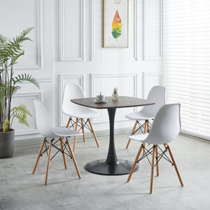 5 Pieces Table And Chair Dining Sets, Kitchen Sets, Coffee Sets, MDF Table And Chair - White by Couch.com