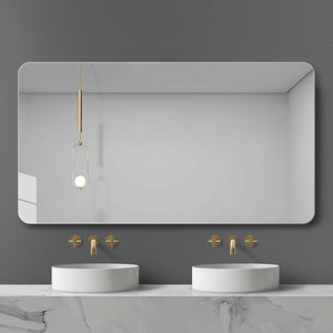 Couch.com Bathroom Vanity Mirror, Wall Mounted Mirror For Bathroom Anti-Fog Waterproof Clear, Durable Design, Modern Style, Mirror Construction, Pearl Silver Finish by Couch.com