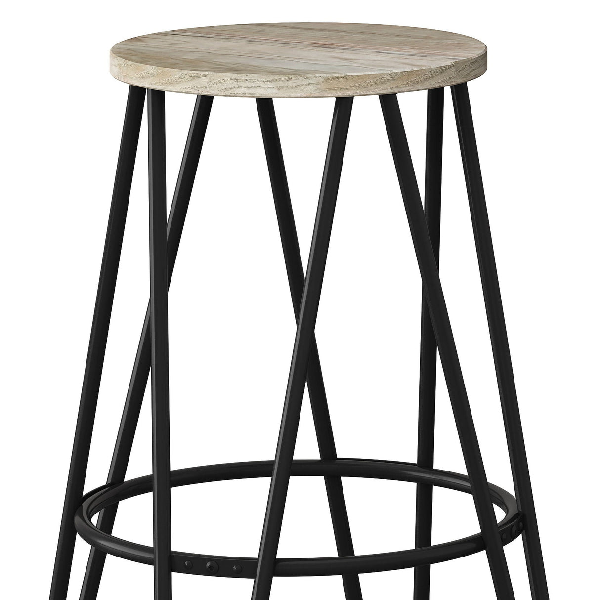 Simeon - Multifunctional Metal Stool With Wood Seat by Couch.com