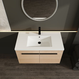 Bathroom Vanity Set With Resin Countertop Sink, 2 Doors by Couch.com