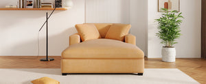 Oversized Chaise, Lounge Chair Classic Design, Soft Fabric, Durable Frame With Solid Wood Legs by Couch.com