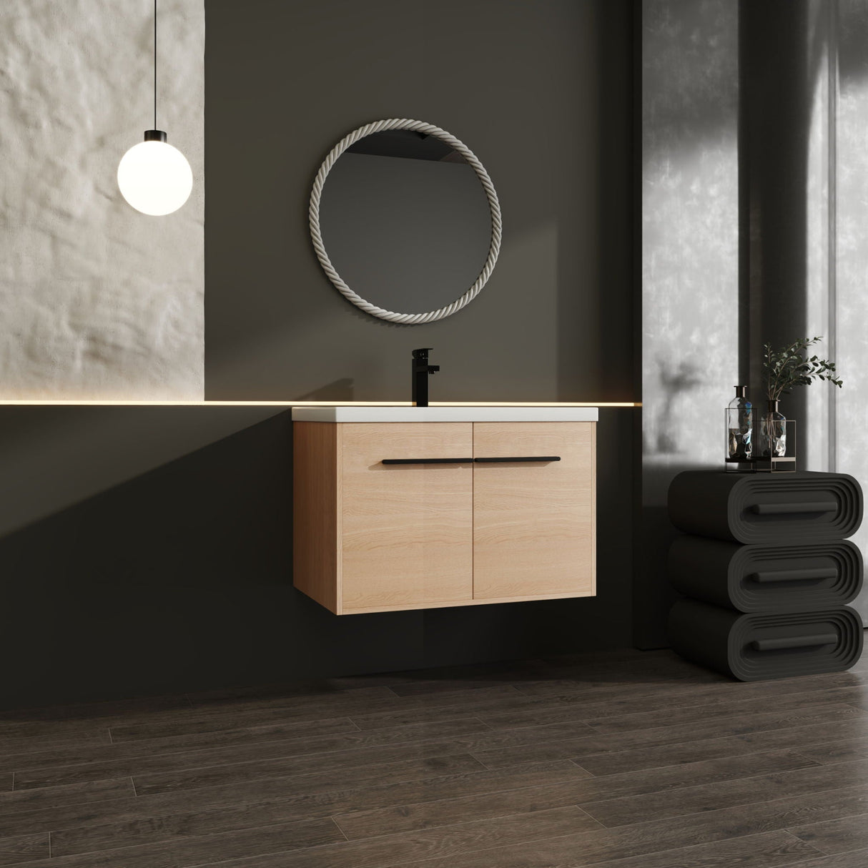 Bathroom Vanity Set With Resin Countertop Sink, 2 Doors by Couch.com