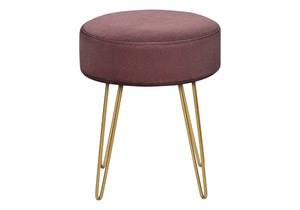 Ottoman, Pouf, Footrest, Foot Stool, Round Gold Metal Legs, Contemporary, Modern by Couch.com