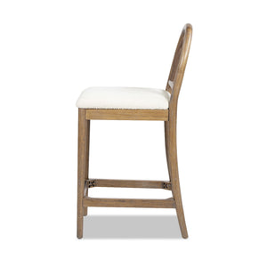 Leon - Arched Back & Upholstered Counter Stool (Set of 2) - Ivory White by Couch.com
