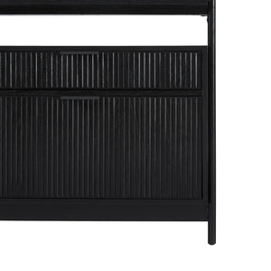 Transitional Wide Reeded Bookshelf With Drawers On Bottom by Couch.com
