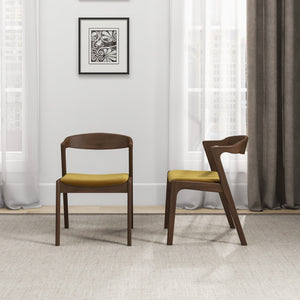 Dakota - Mid-Century Modern Velvet Dining Chair (Set of 2) by Couch.com