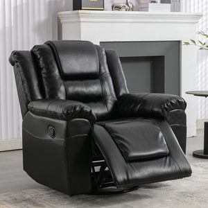 360° Swivel And Rocking Home Theater Recliner Manual Recliner Chair With Wide Armrest For Living Room by Couch.com