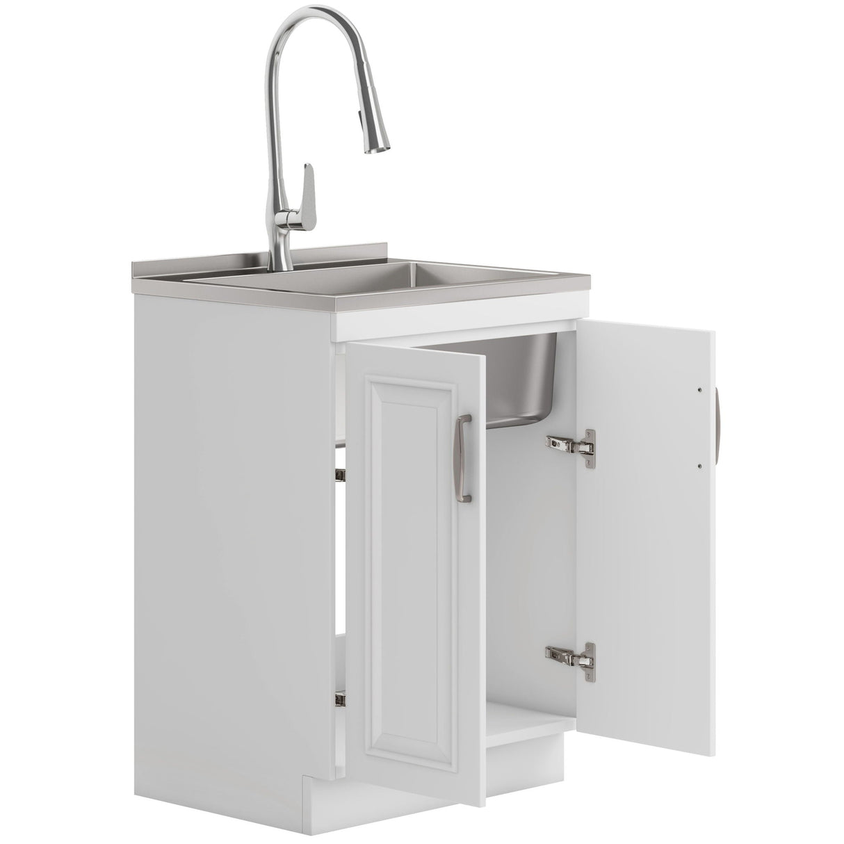 Darwin - Deluxe Laundry Cabinet With Pull-Out Faucet And Stainless Steel Sink by Couch.com