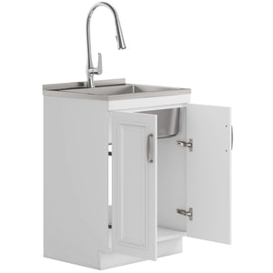 Darwin - Deluxe Laundry Cabinet With Pull-Out Faucet And Stainless Steel Sink by Couch.com