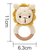 Baby Rattle Hand Woven Cartoon Animal Bracelet Newborn Soothing Doll