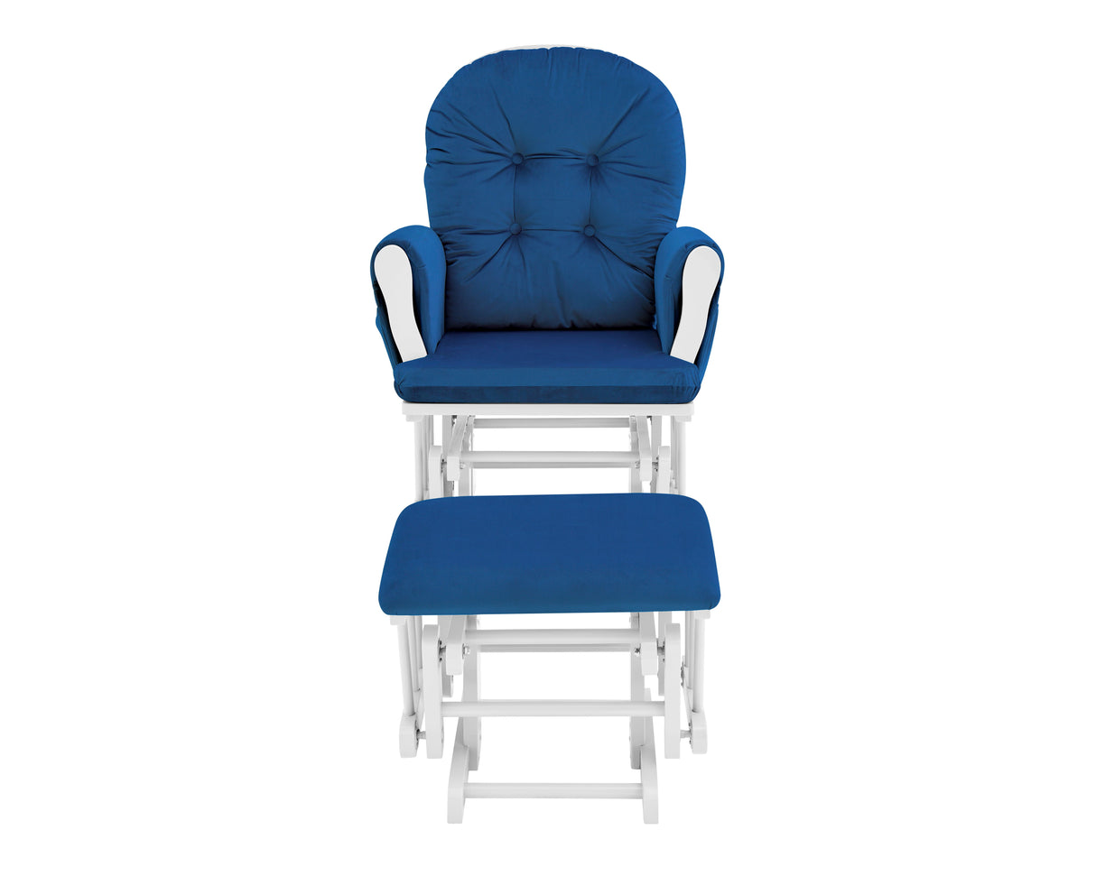 Mason - Glider And Ottoman White Wood by Couch.com