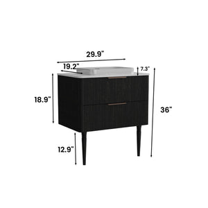 Elena - Modern Bathroom Vanity With Sink With Ample Storage, 2 Soft Close Drawers by Couch.com