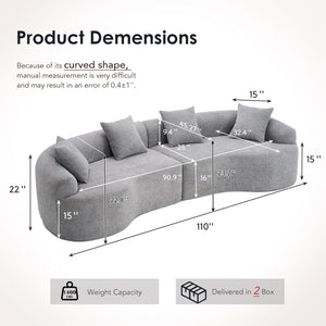 4 Seater Sofa With Fabric, 30D, 60 Hardness Full Sponge, 4 Pillow For Living Room, Home Furniture Sleeper Sectional Sofa For Apartment