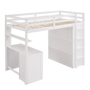 Loft Bed With Drawers, Desk, And Wardrobe by Couch.com
