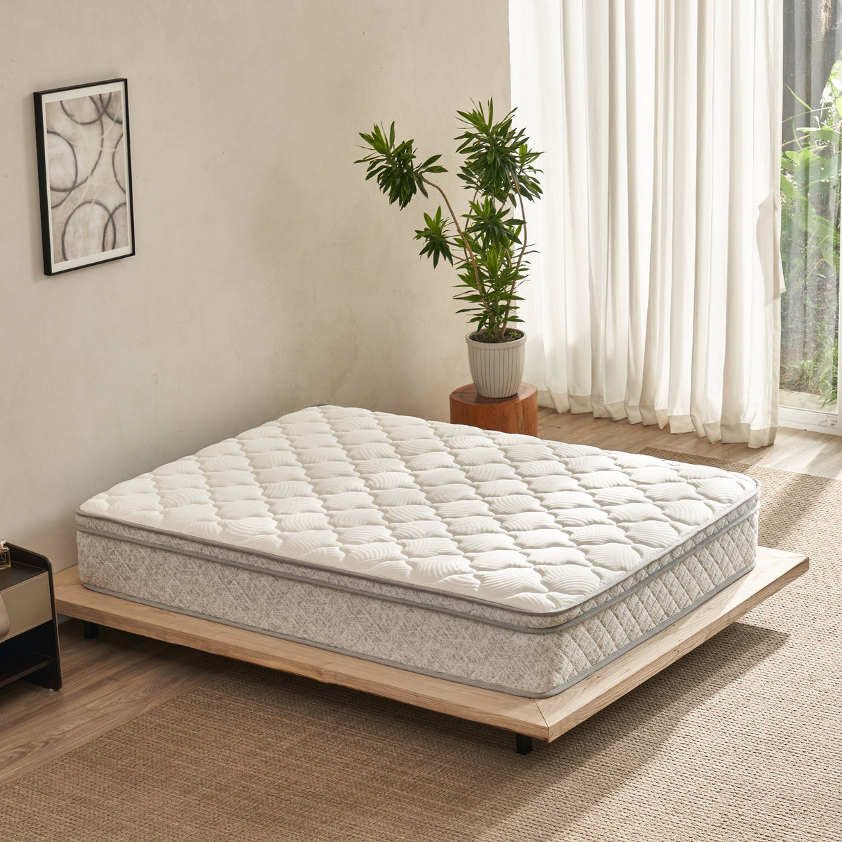 TM Home 12 Inch Hybrid Cooling Memory Foam Mattress