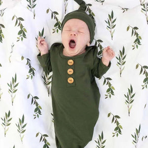 Bamboo Fiber Knotted Baby Bodysuit