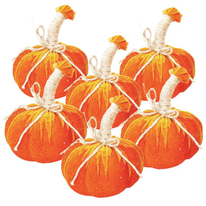 Pumpkin Ornament For Holiday Harvest Festival Fall Festival & Thanksgiving (Set of 6) by Couch.com