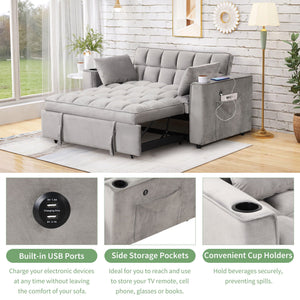 Multi Functional Sofa Bed With Cup Holder And USB Port For Living Room Or Apartments by Couch.com