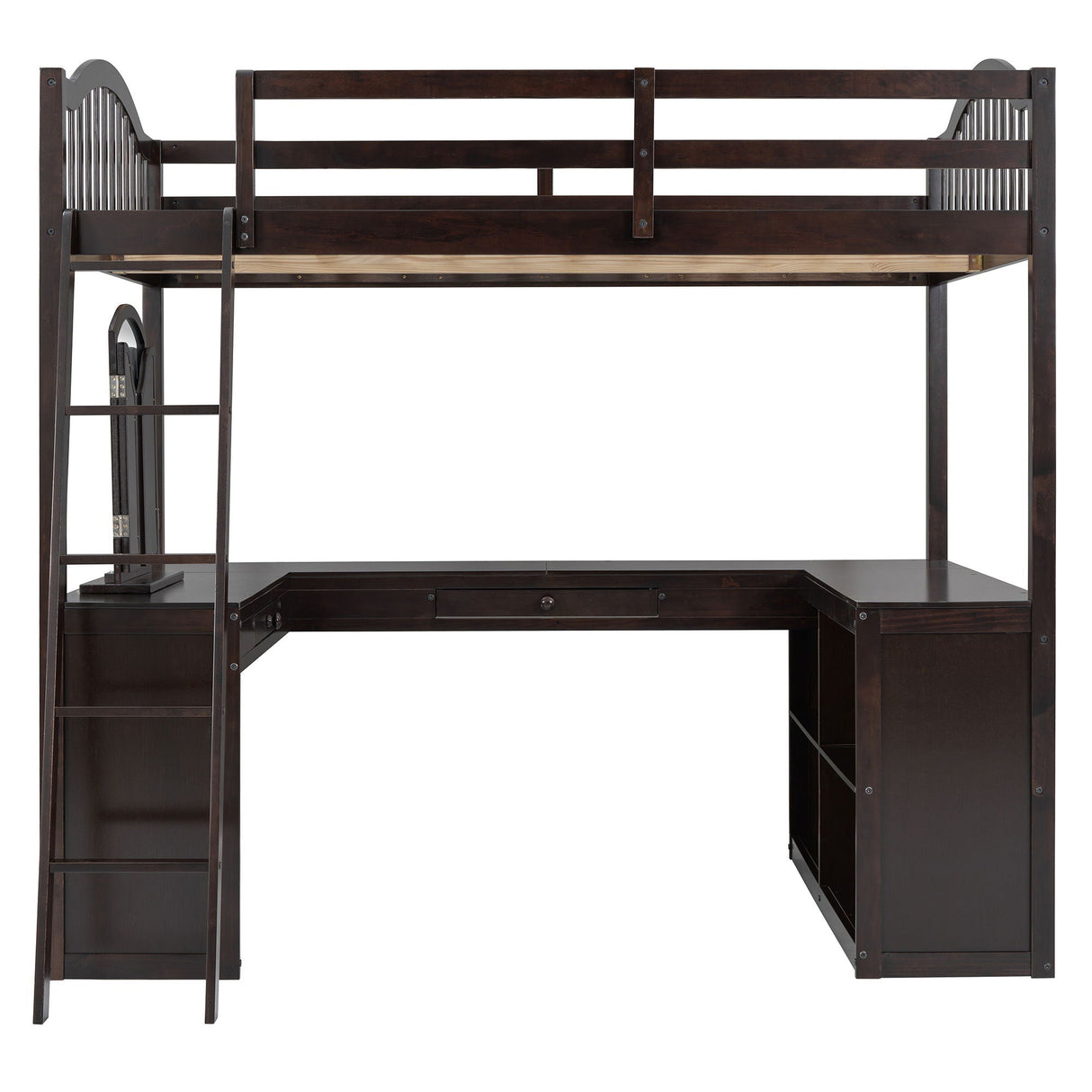 Loft Bed With Drawers, Cabinet, Shelves With Desk by Couch.com