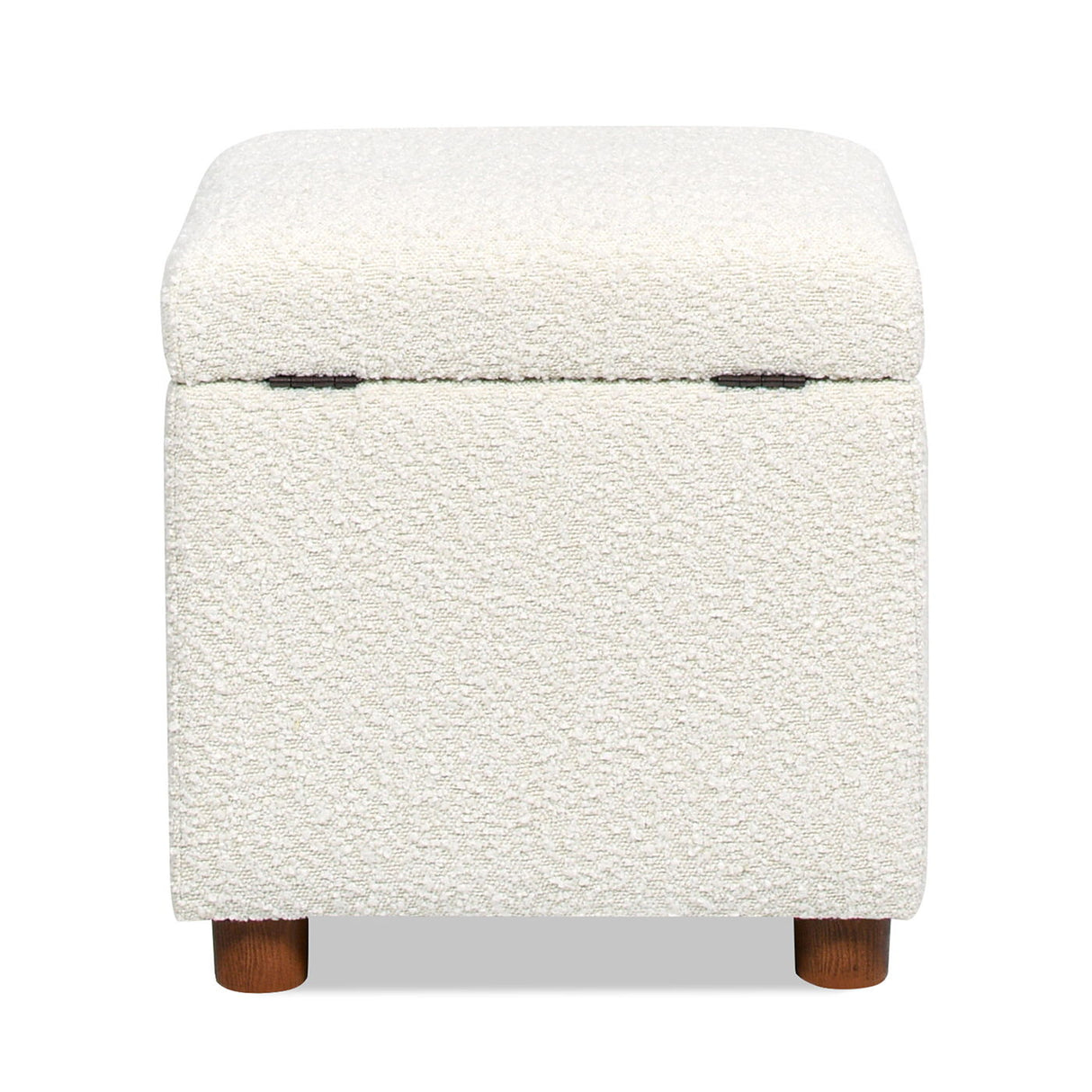 Upholstered Storage Ottoman - Ivory White by Couch.com
