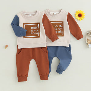 Sweatshirt And Sweatpants Suit Letter Printing
