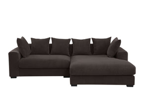 Naomi - 3 Piece Upholstered Sectional - Dark Brown by Couch.com