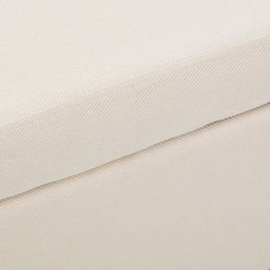 Upholstered Storage Ottoman With Nailhead Trim - Beige by Couch.com
