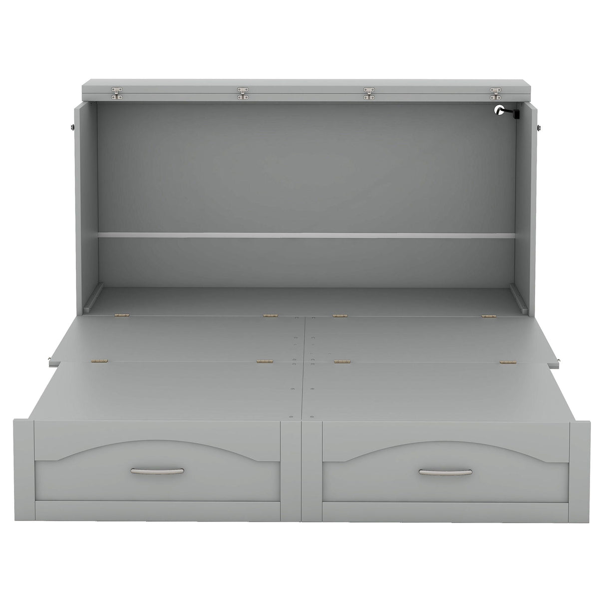 Murphy Wall Bed With Drawer And A Set Of Sockets & USB Ports, Pulley Structure Design by Couch.com