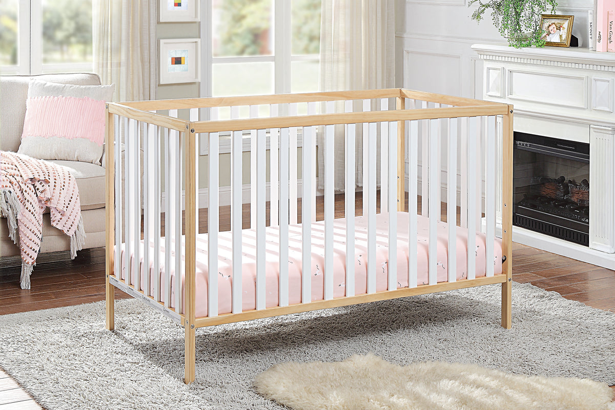 Deux Remi 3-in-1 Convertible Island Crib, Natural / White