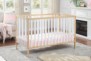 Deux Remi 3-in-1 Convertible Island Crib, Natural / White