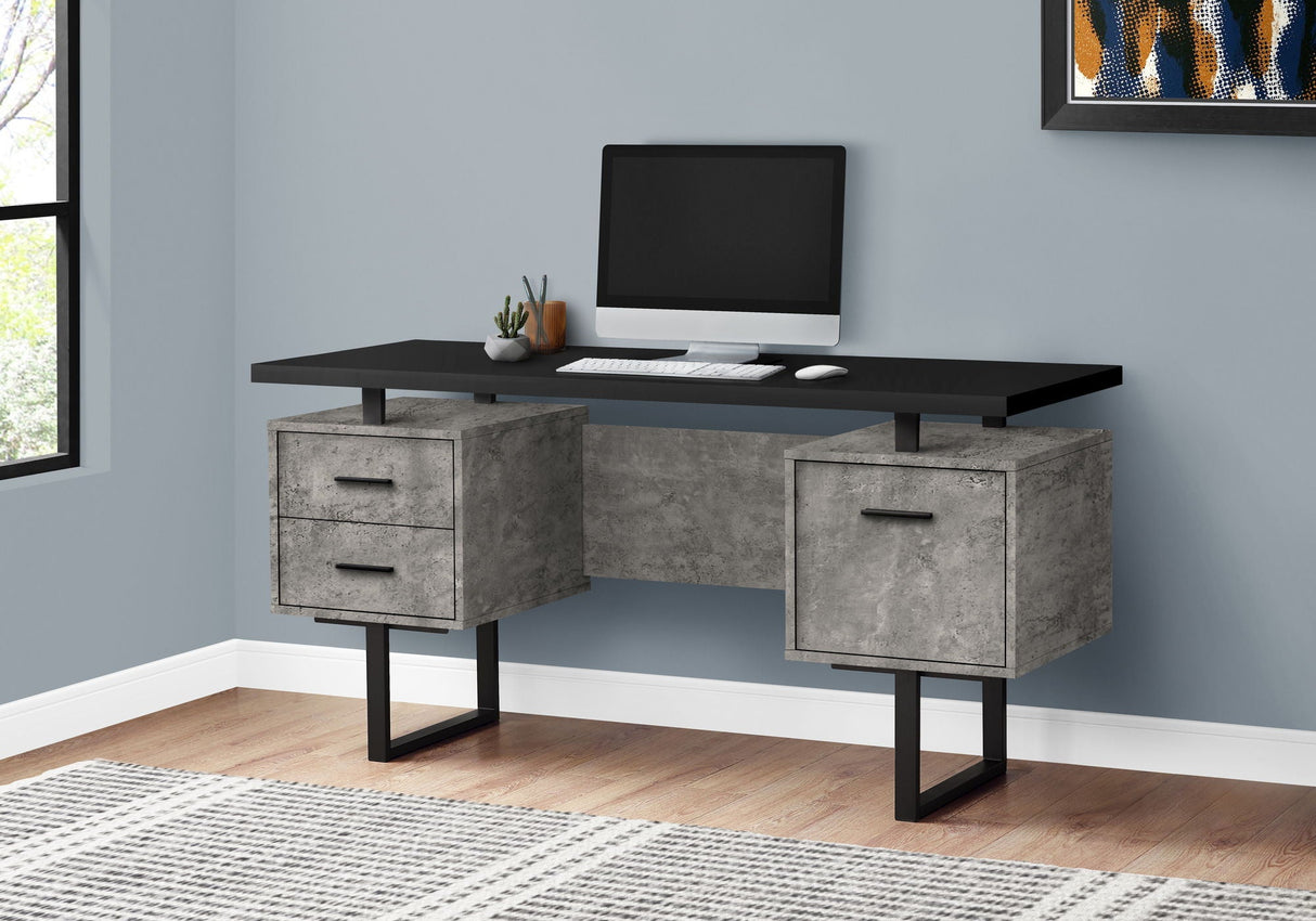 Computer Desk For Home Office, Laptop, Left, Right Set - Up, Storage Drawers, Contemporary & Modern by Couch.com