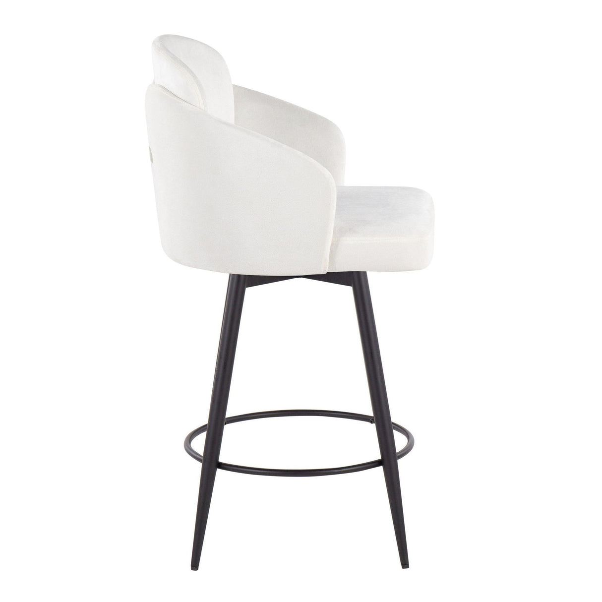 Dahlia - Contemporary Fixed Height Counter Stool With Round Footrest (Set of 2) by Couch.com