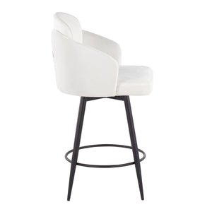 Dahlia - Contemporary Fixed Height Counter Stool With Round Footrest (Set of 2) by Couch.com