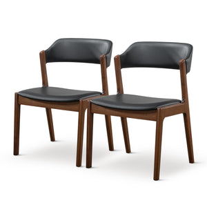 Enzo - Dining Chair (Set of 2) - Black / Brown by Couch.com