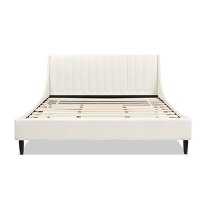 Aspen - Vertical Tufted Modern Headboard Platform Bed Set by Couch.com