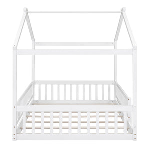 Bed House Bed Frame With Fence by Couch.com