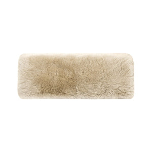 Leda - Sheepskin Fur Rectangular Accent Bench - Natural Blonde by Couch.com