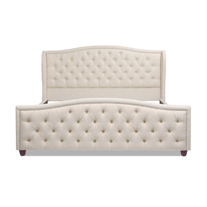 Fontana - Handcrafted Wingback Upholstered Platform Bed Frame by Couch.com