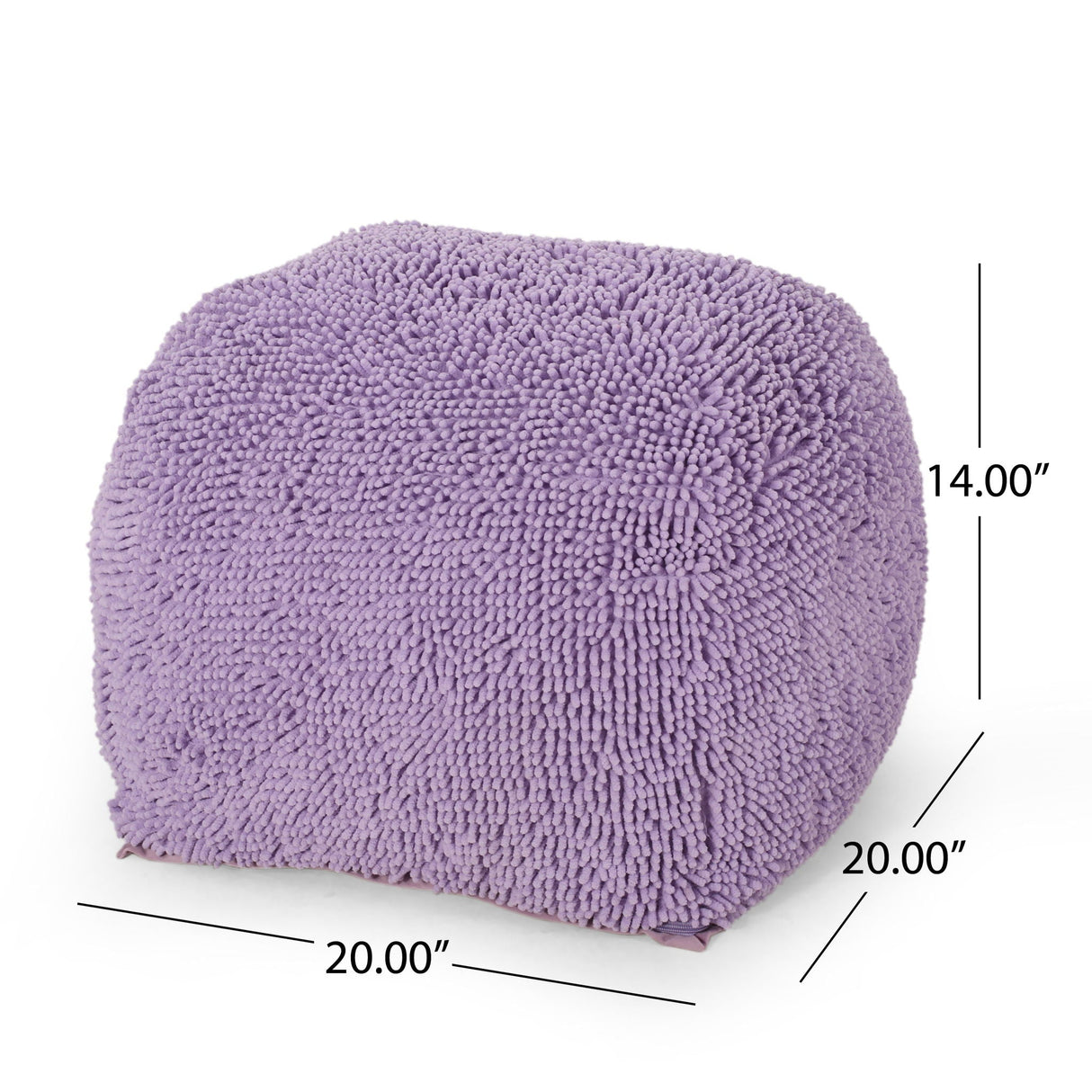 Spongy Microfiber Square Pouf Soft Seating by Couch.com