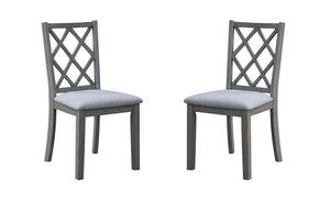 Carlisle - Cross Back Side Dining Chair (Set of 2) - Gray by Couch.com